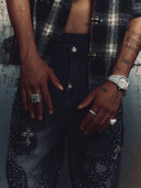 Obsidian Black Sacred Skull Denim