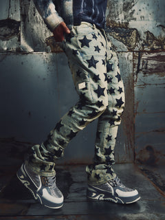Vintage Blue Stars Denim V2