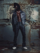 Black Checkerboard Long Sleeve Shirt