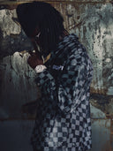Black Checkerboard Long Sleeve Shirt