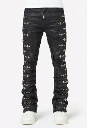 Obsidian Black Aviation Clasp Denim