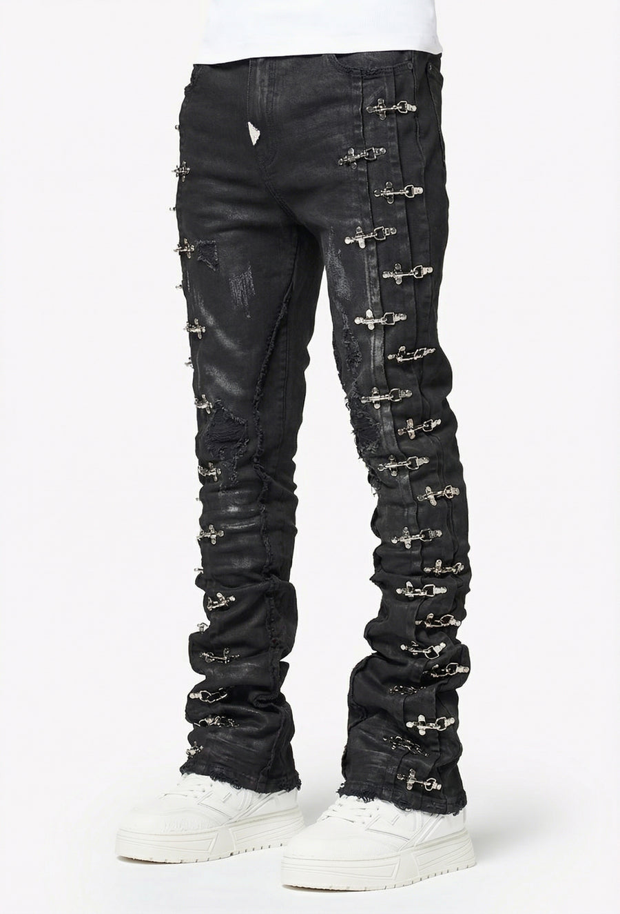 Obsidian Black Aviation Clasp Denim