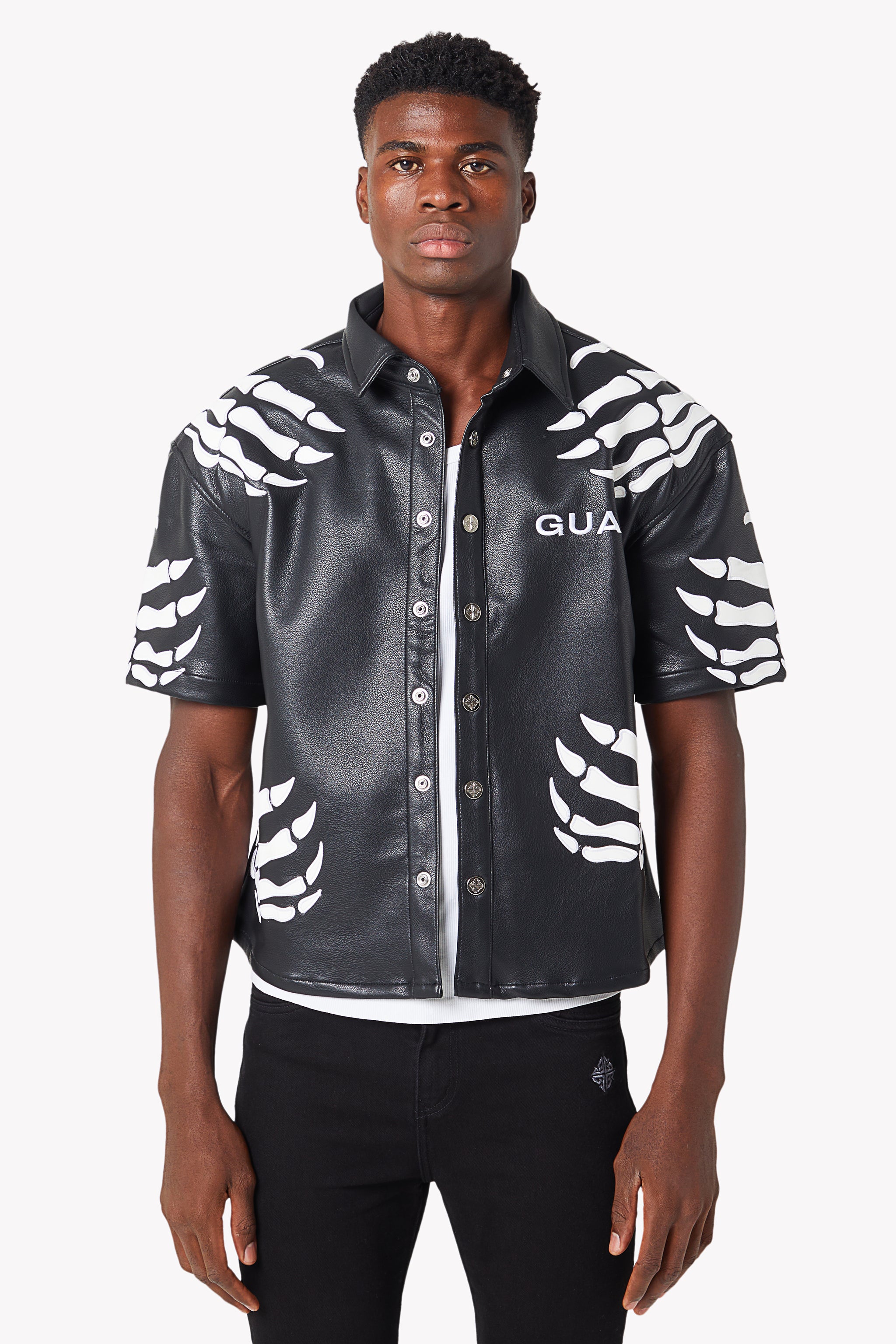 Obsidian Black Hell Dragger Leather Shirt