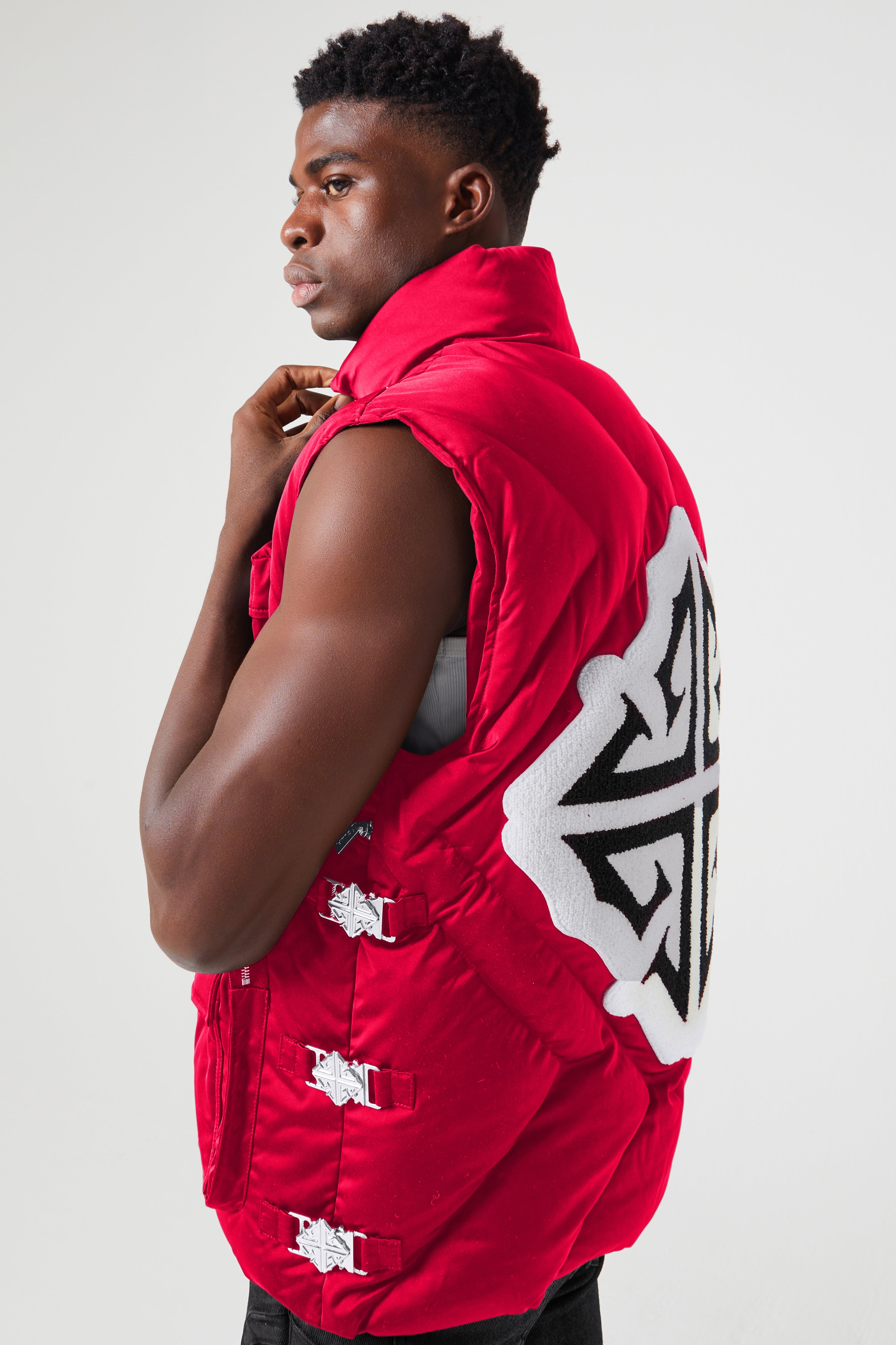 Blood Red Puffer Vest – GUAPI CLOTHING FZ-LLC