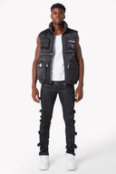 Obsidian Black Puffer Vest