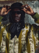 Olive Green Destroyed Plaid Bomber