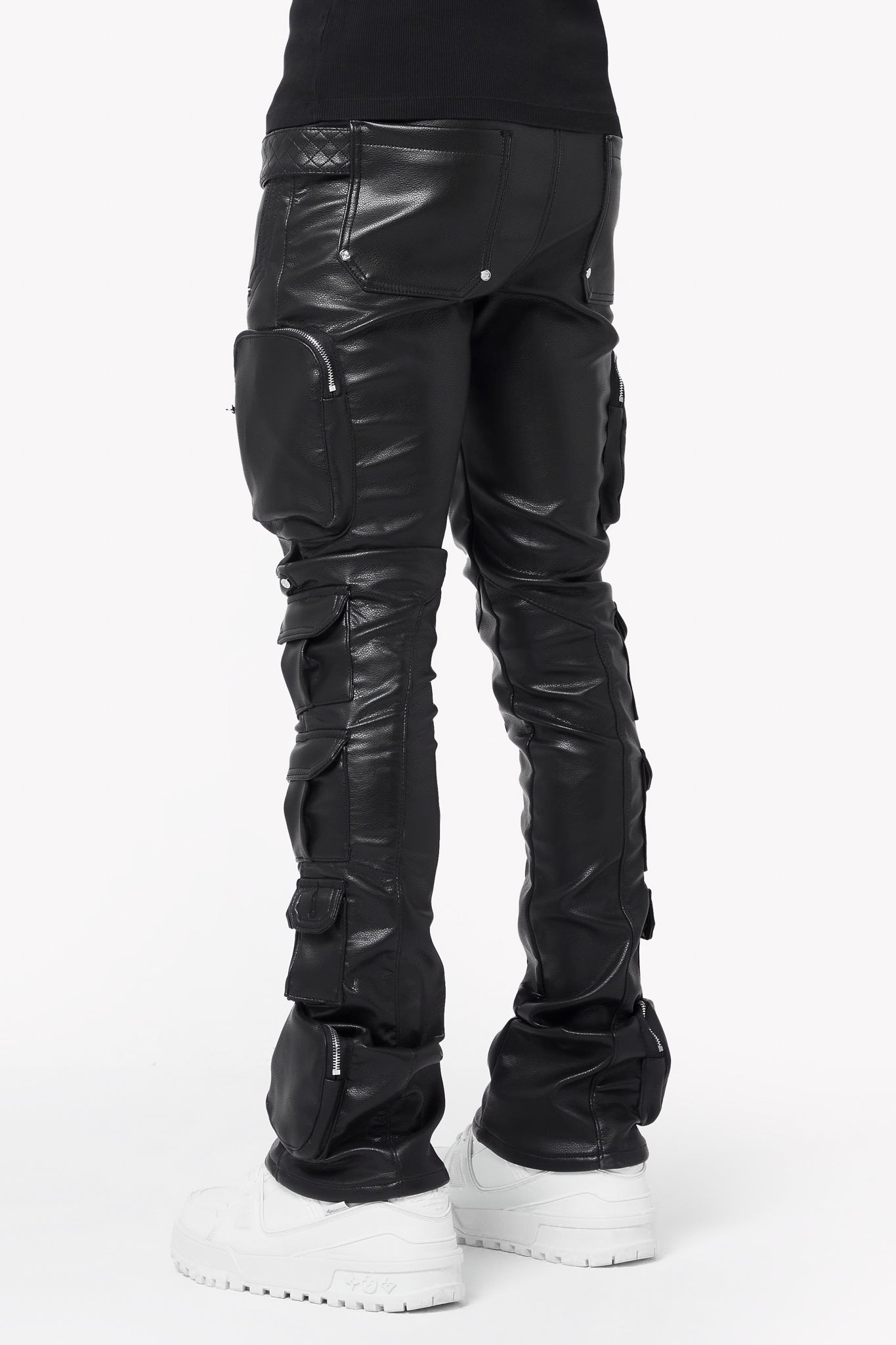 Obsidian Black Cargo Leather Pant – GUAPI CLOTHING FZ-LLC Obsidian Black Cargo Leather Pant – GUAPI CLOTHING FZ-LLC