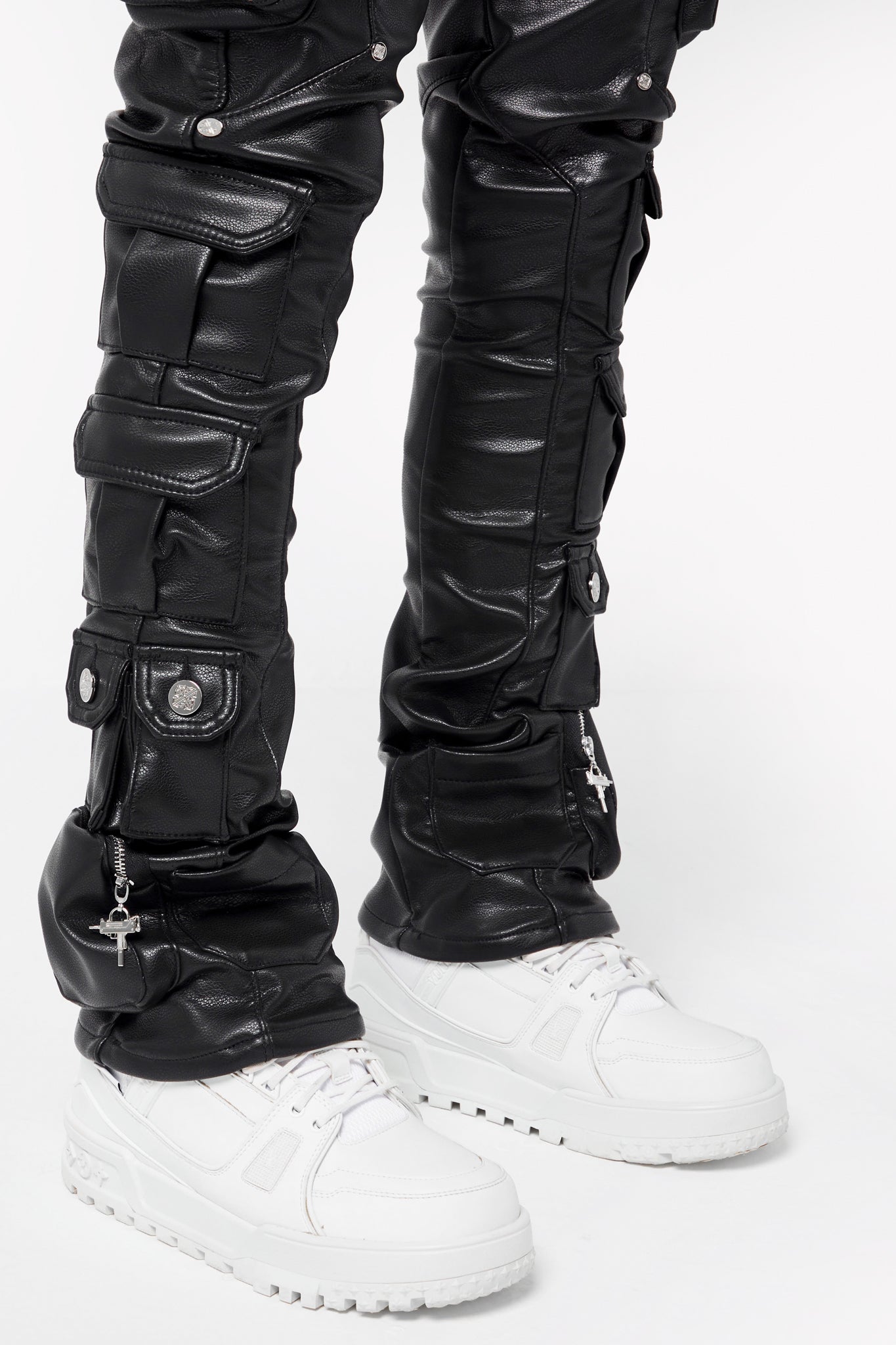 パンツ GUAPI Obsidian Cargo Leather Pants Black Obsidian Black Cargo Leather Pant – GUAPI CLOTHING FZ-LLC