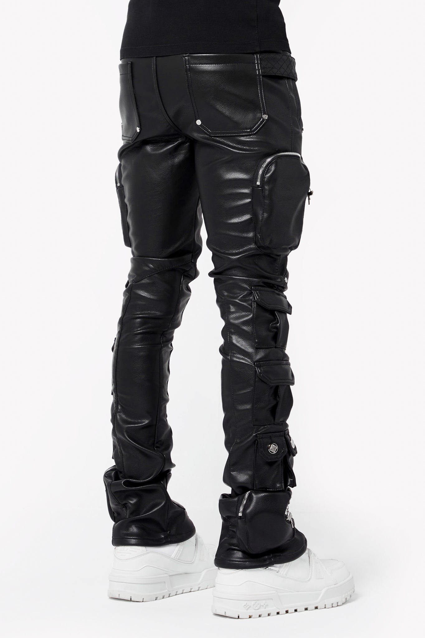 パンツ GUAPI Obsidian Cargo Leather Pants Black Obsidian Black Cargo Leather Pant – GUAPI CLOTHING FZ-LLC