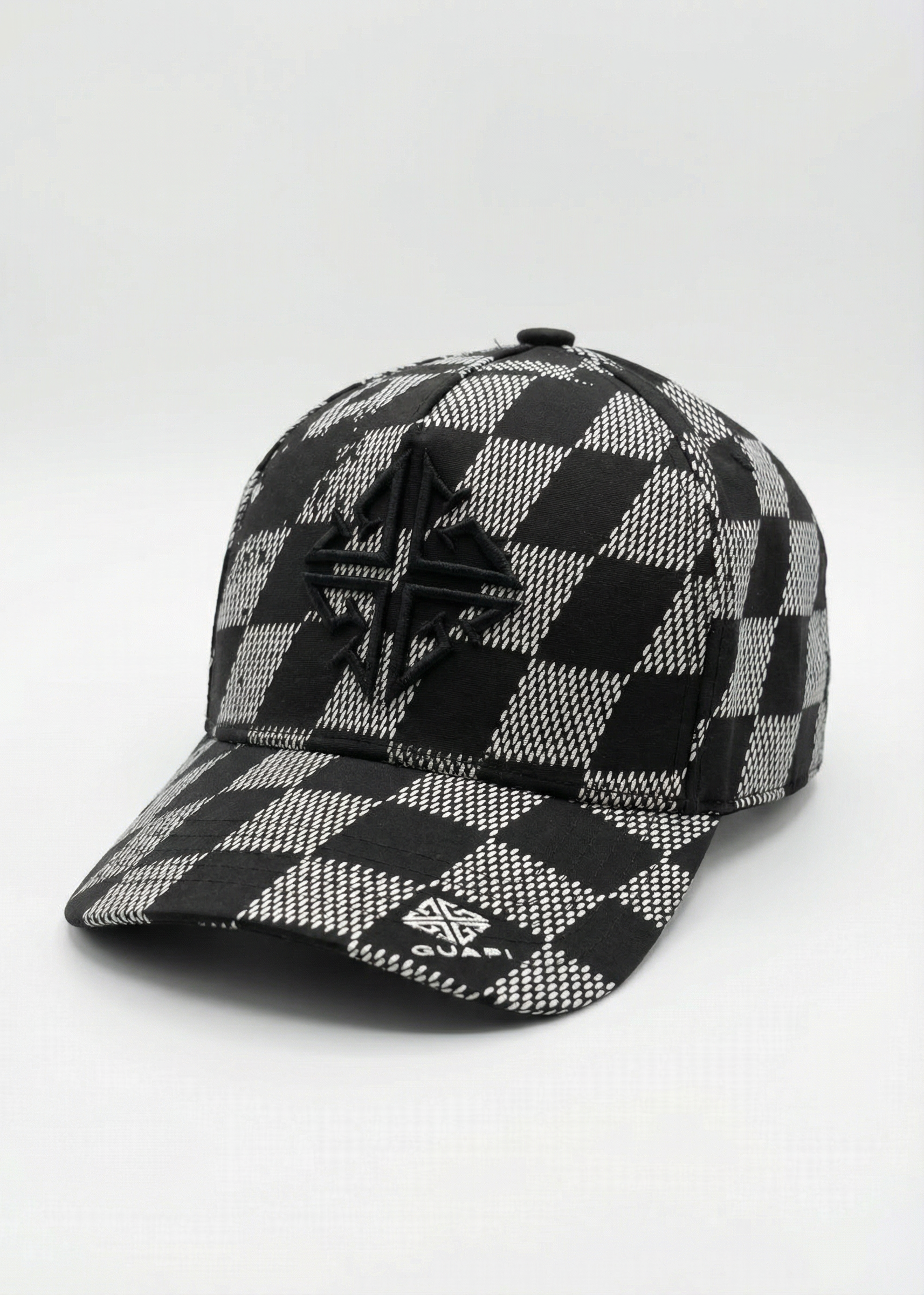 Obsidian Black Checkerboard Cap