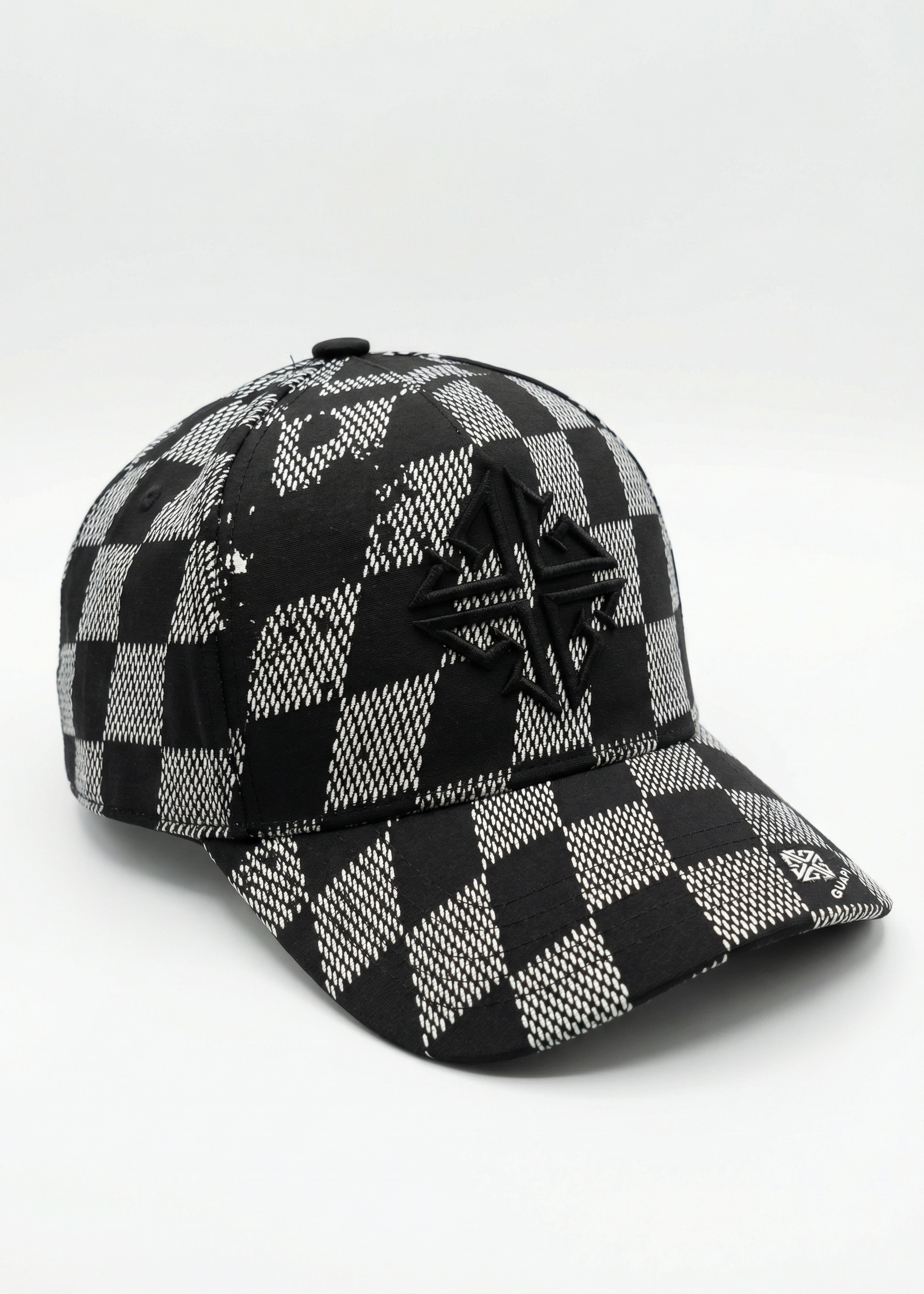 Obsidian Black Checkerboard Cap