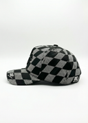 Obsidian Black Checkerboard Cap