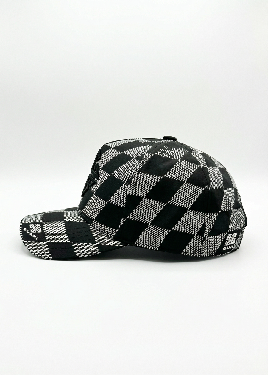 Obsidian Black Checkerboard Cap