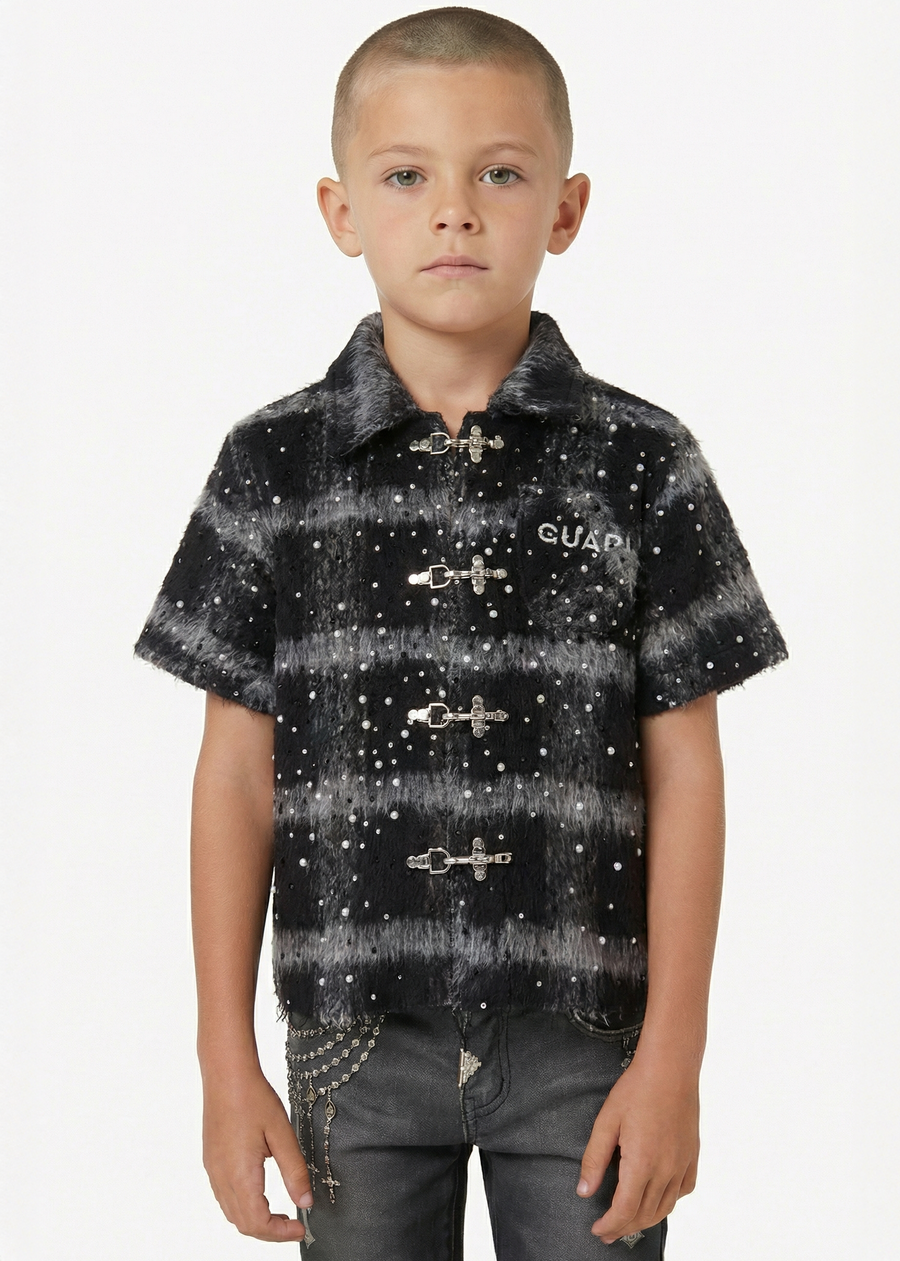 Kids Black Rivet Fury Shirt