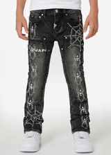 Obsidian Black Spider Kids Denim