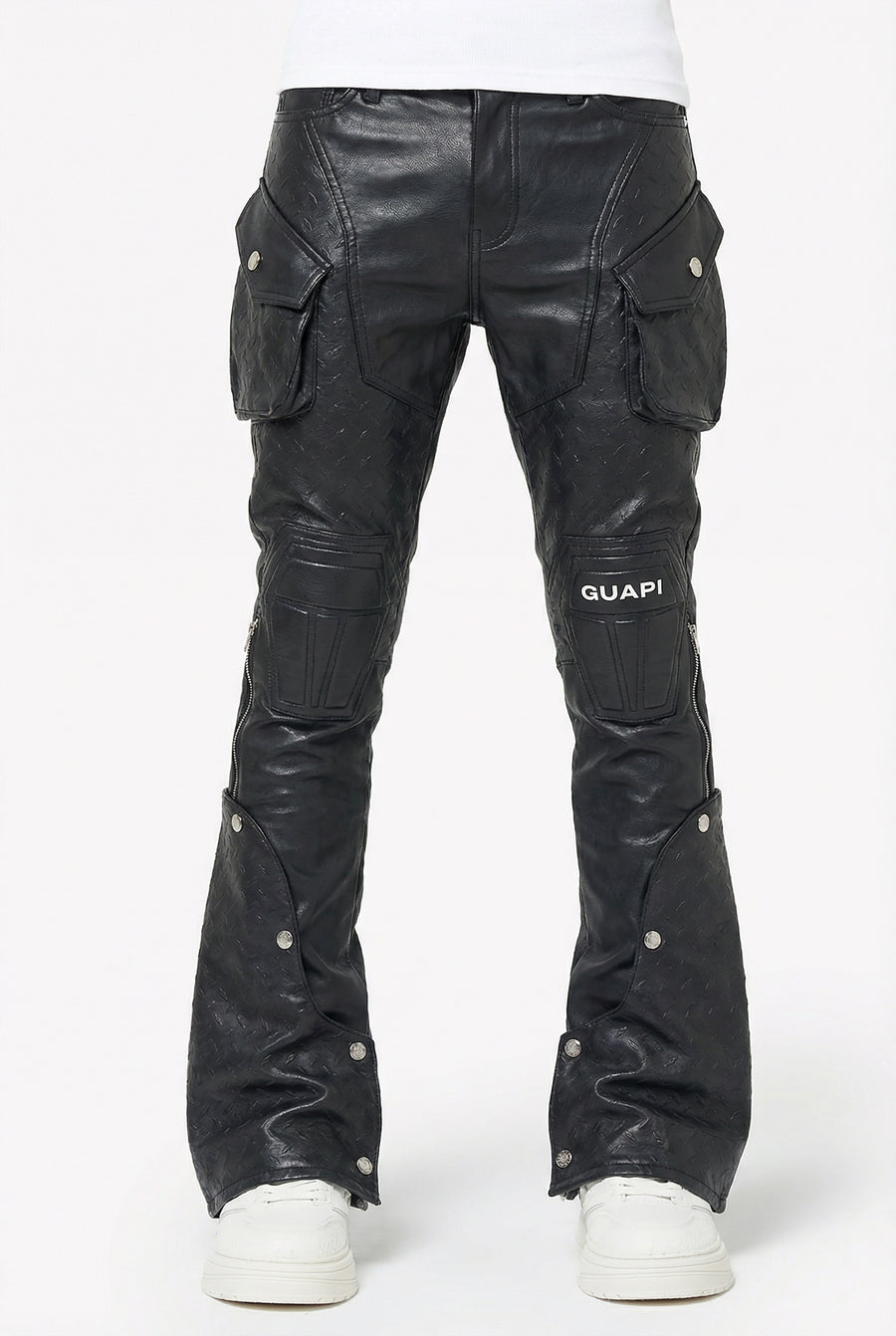Black Coffin Arc Leather Pant