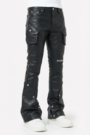 Black Coffin Arc Leather Pant