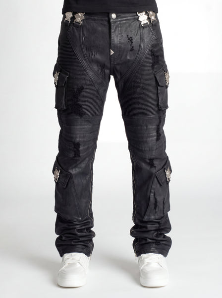Black Ops Waxed Straight Leg Denim – GUAPI CLOTHING FZ-LLC