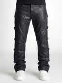 All Black Cross Straight Leg Denim