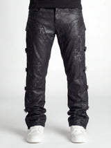 All Black Cross Straight Leg Denim