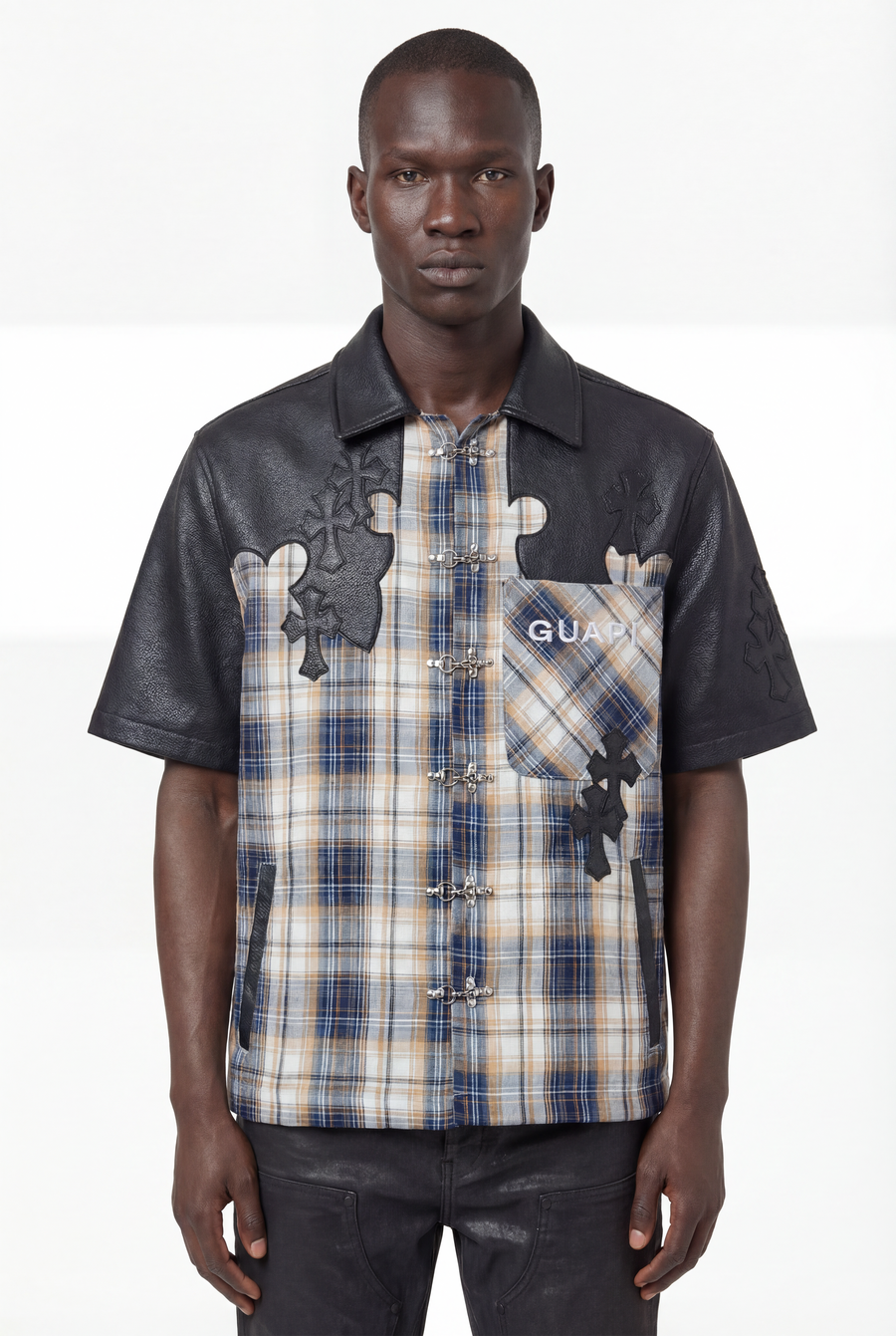 Plaid Cross Patch Shirt