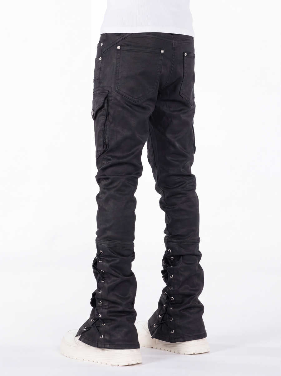 Black Waxed Rope Denim