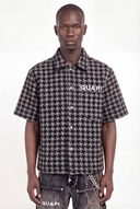 Black Houndstooth Furry Shirt