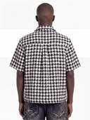 White Houndstooth Furry Shirt
