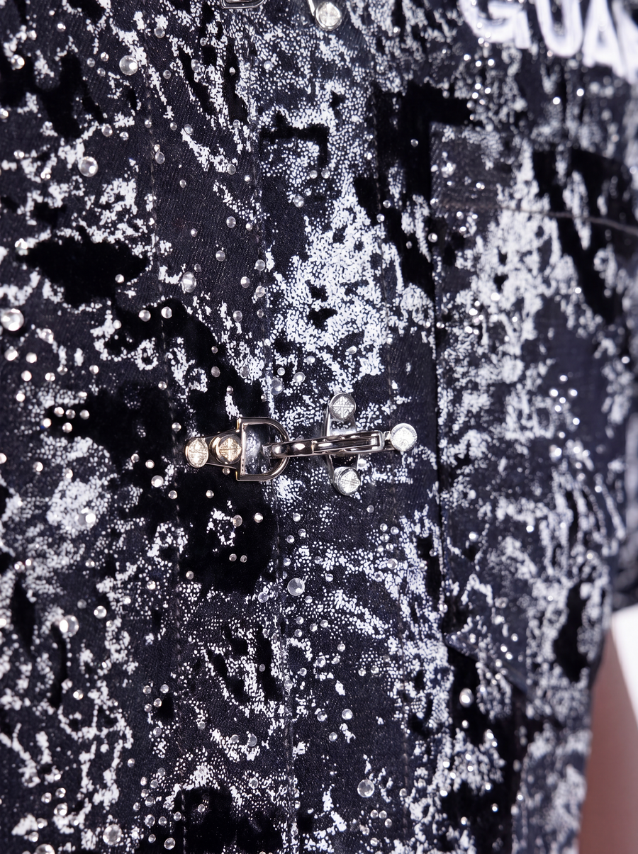 Obsidian Black Laser Velvet Shirt