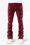 Red Velvet Aviation Clasp Pant