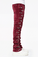 Red Velvet Aviation Clasp Pant