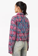Cotton Candy Embellished Cropped Flannel