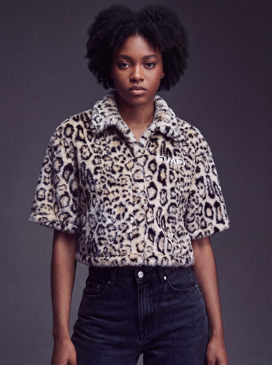 Snow Leopard Cropped Shirt