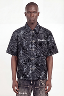 Obsidian Black Laser Velvet Shirt