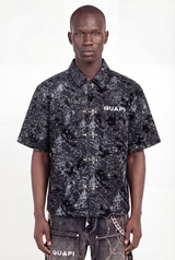 Obsidian Black Laser Velvet Shirt