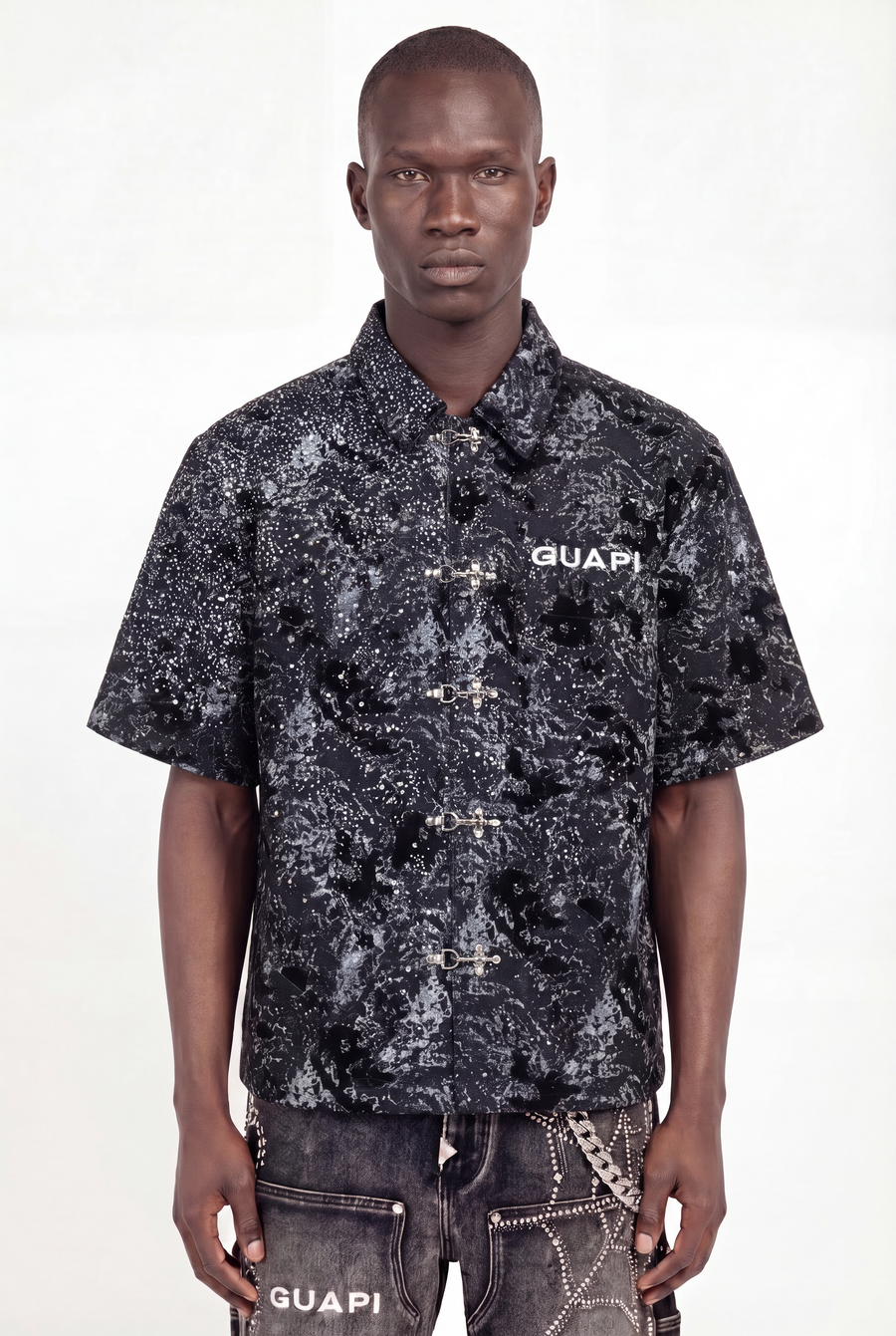Obsidian Black Laser Velvet Shirt