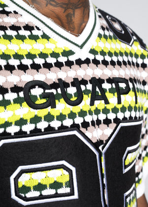 Slime Green Knit Football Tee