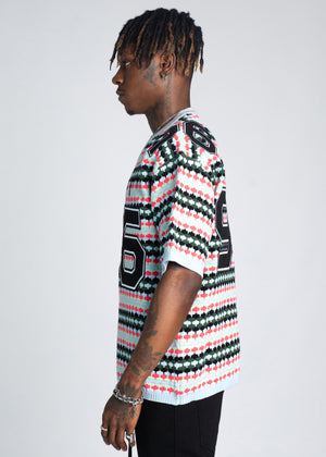 Mint Knit Football Tee