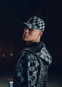 Obsidian Black Checkerboard Cap