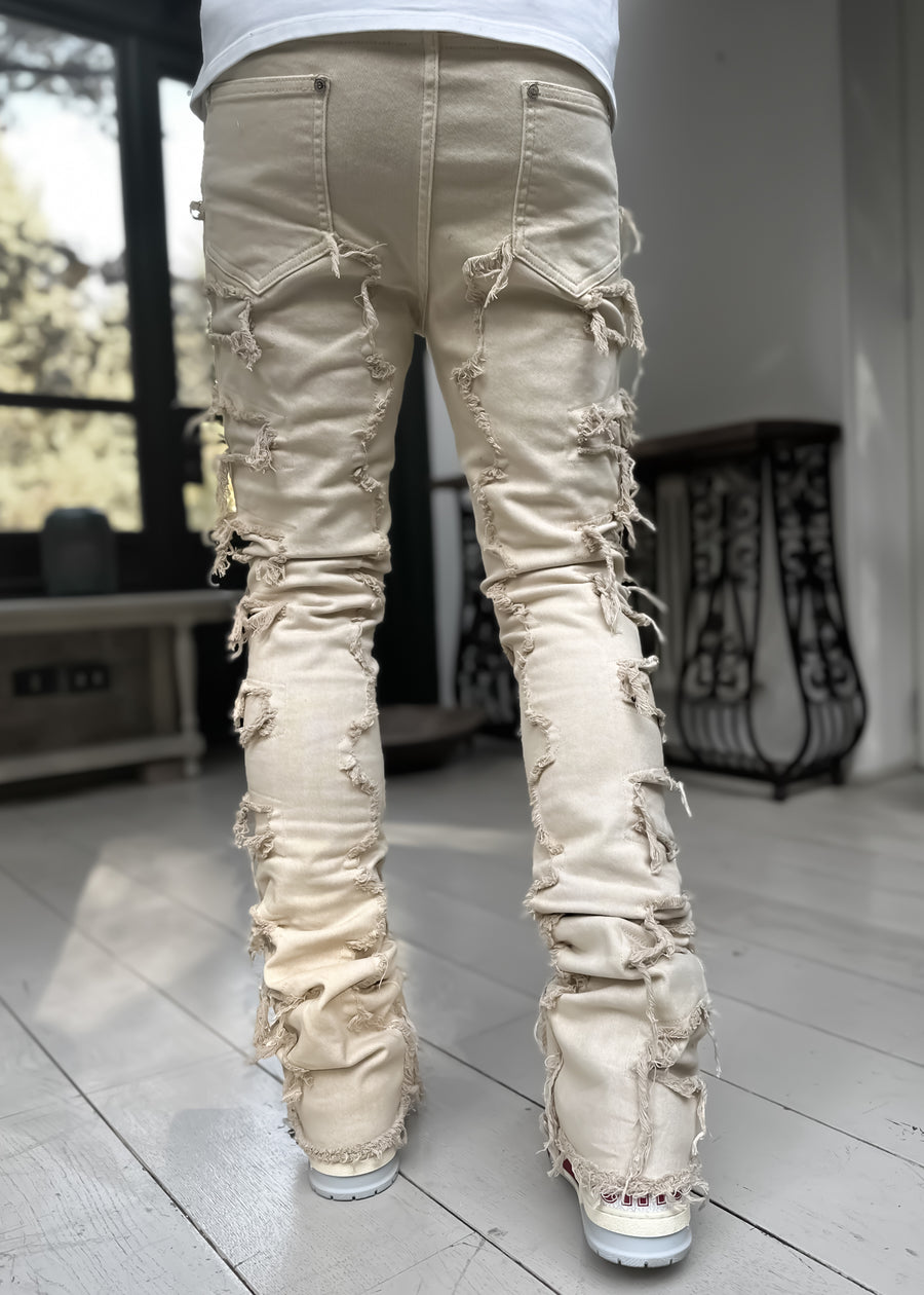 Cream Blood Diamond Stacked Denim