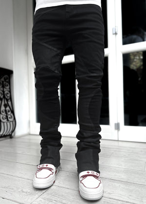 All Black Wavy Denim