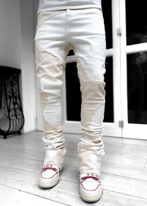 Vintage White Wavy Denim