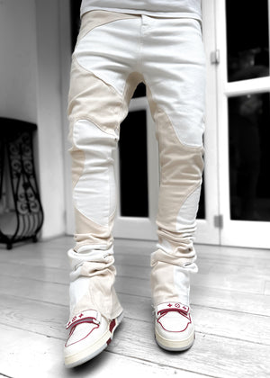 Vintage White Wavy Denim