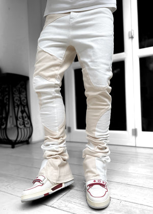 Vintage White Wavy Denim