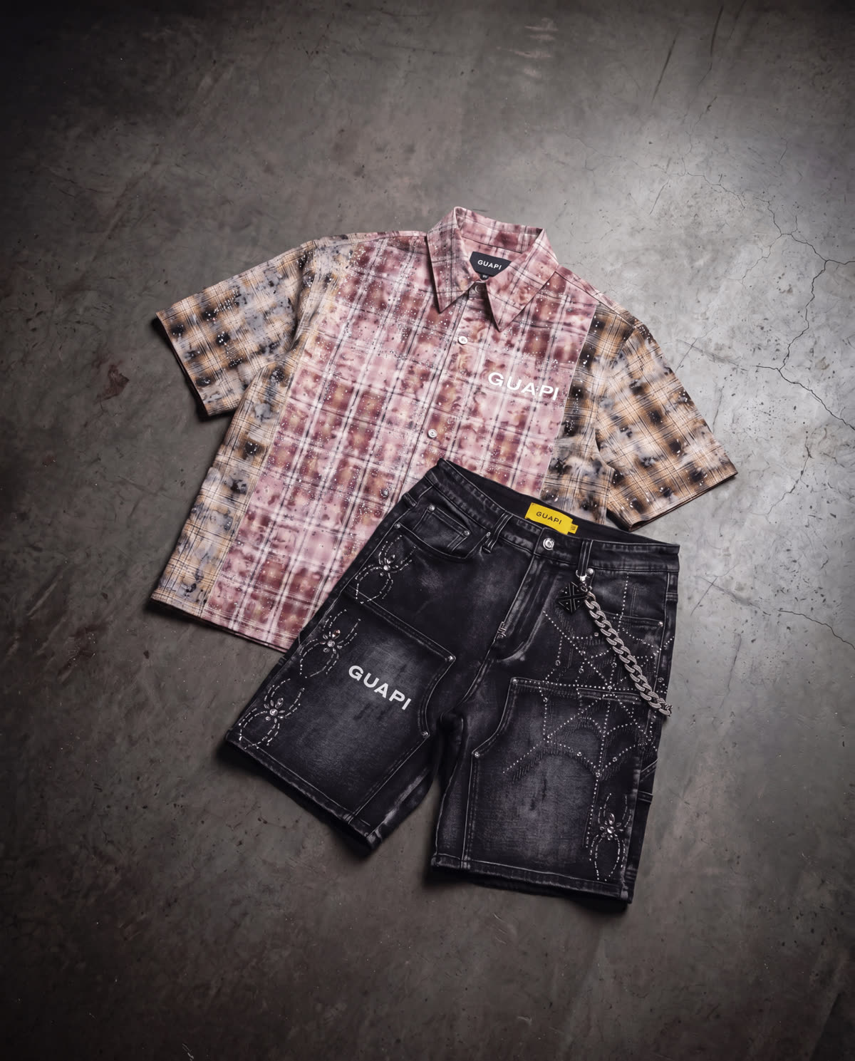 Rhinestone Plaid Set